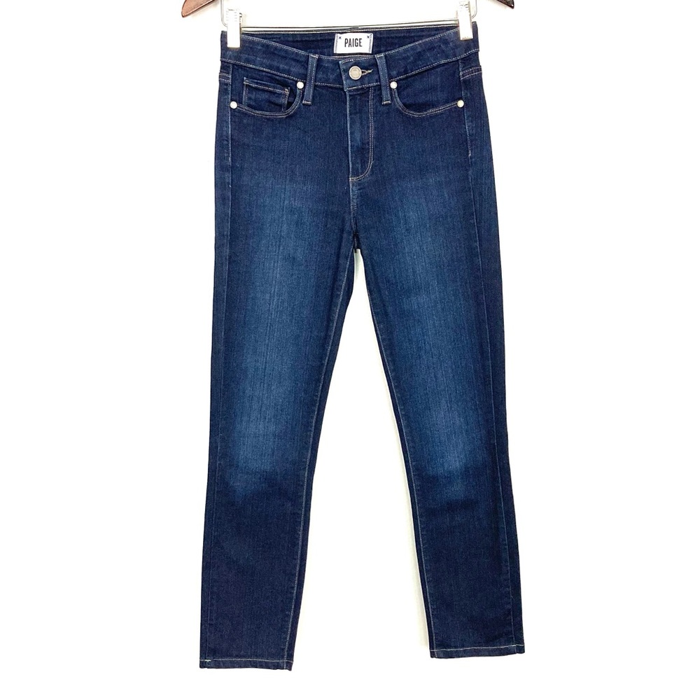 Paige Hoxton Ultra Skinny Jeans Women’s Size 26 Mid Rise Dark Wash Stretch Denim